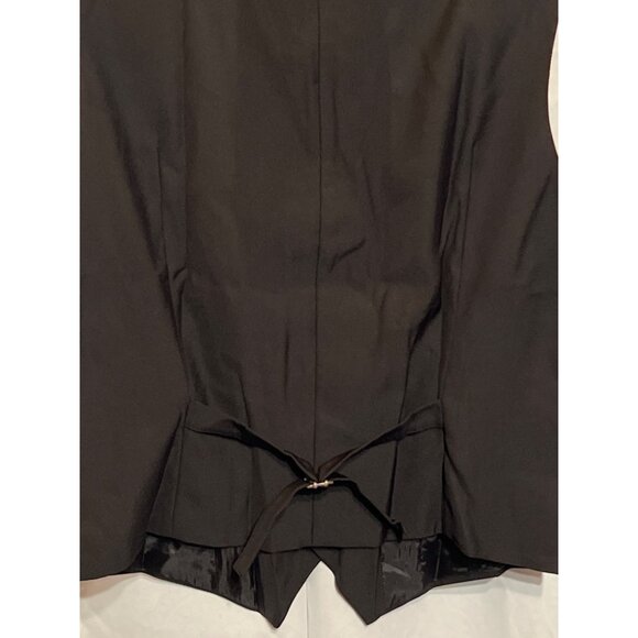 Mens Black 1920S Gatsby-Inspired Vest Set With Adjustable Back Bow Tie Tie & Arm - Picture 4 of 6